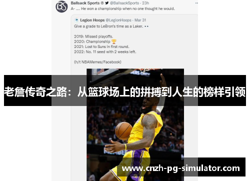 老詹传奇之路：从篮球场上的拼搏到人生的榜样引领